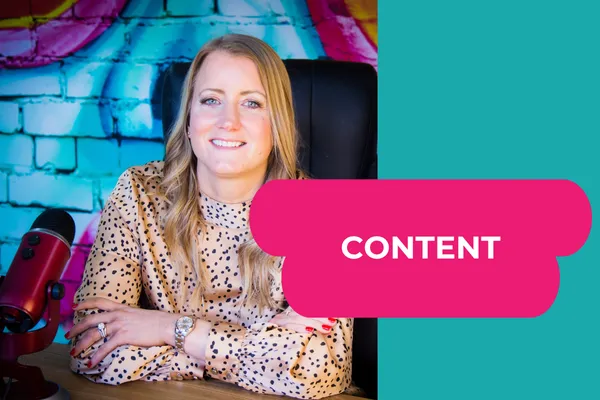 Image of Helen Tudor, with the text "Content"