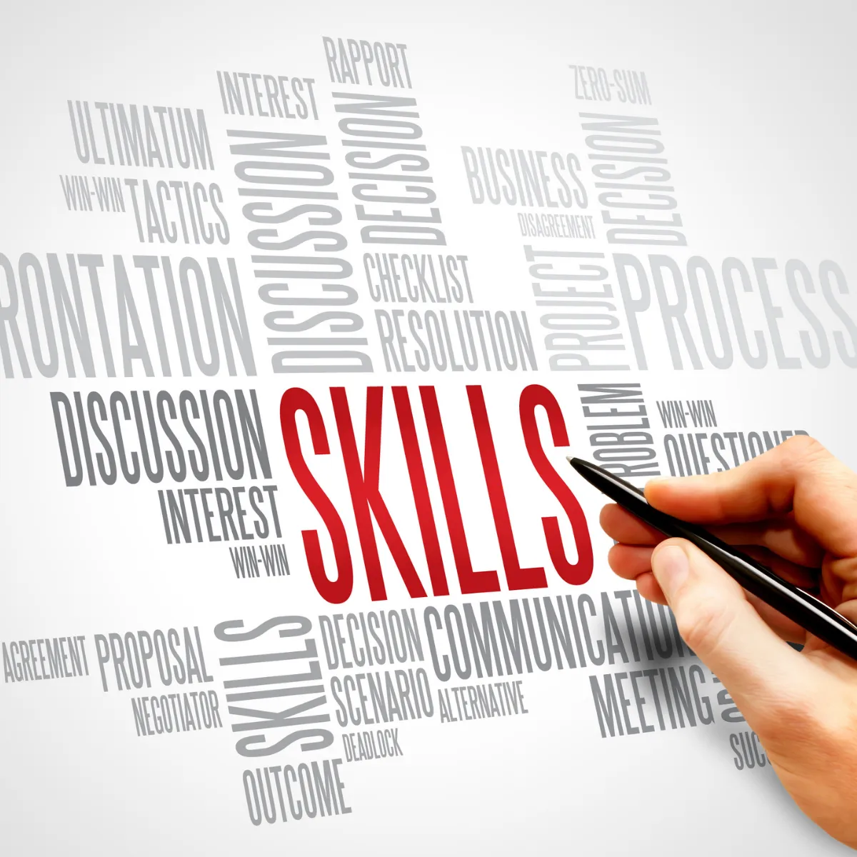 Senior leader reviewing a skills map with successors and cross-functional roles highlighted on a wall board.