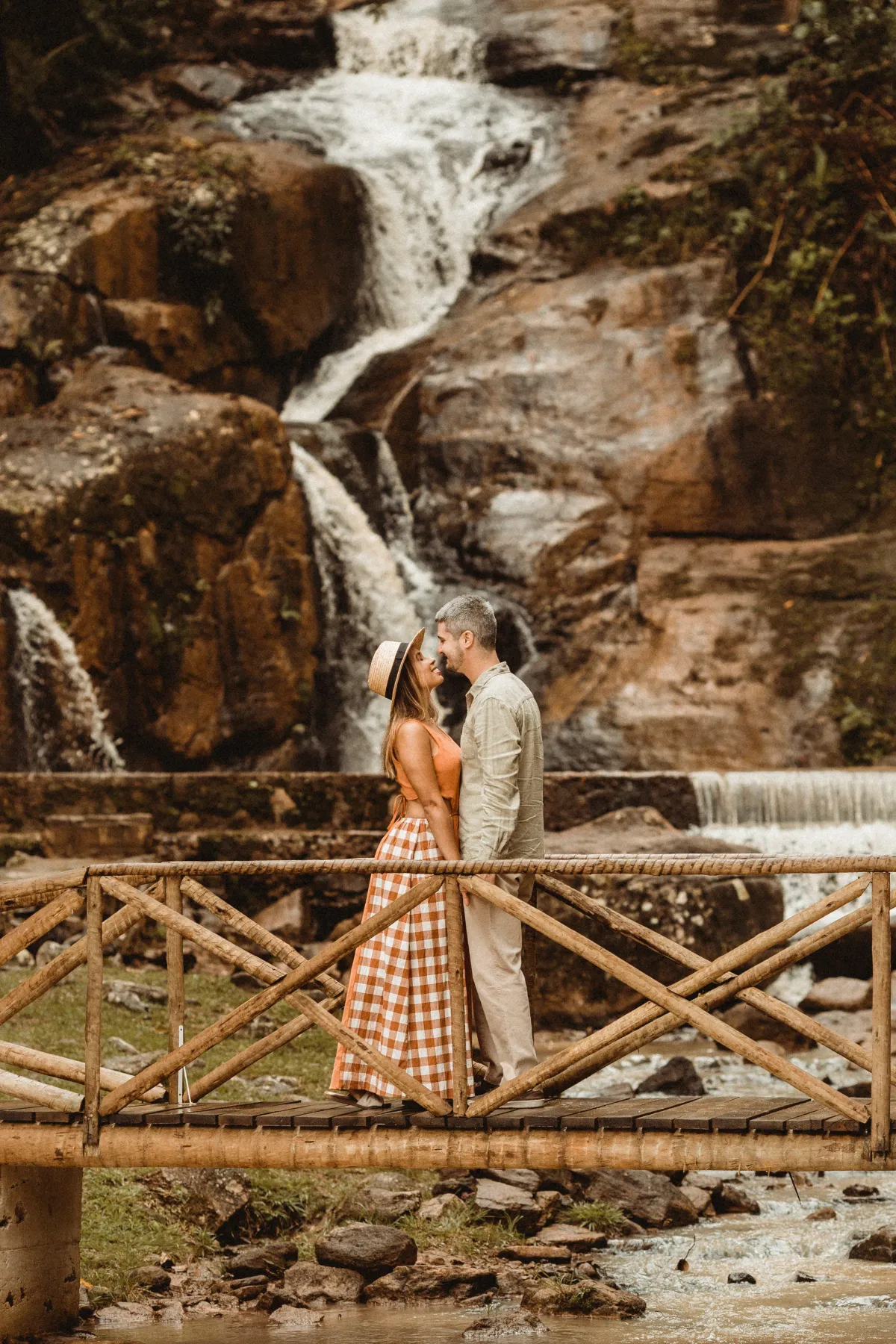 couple at waterfall