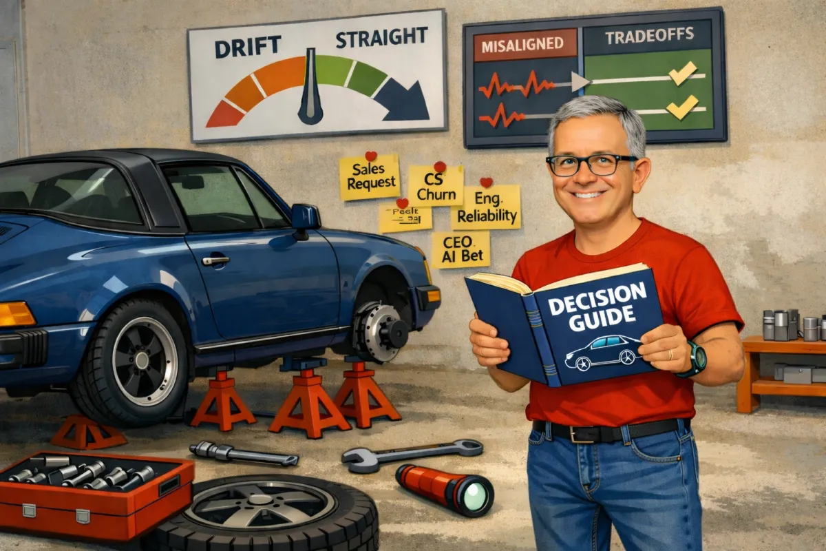 Product strategy isn't a document. It's a coordination layer for decisions.