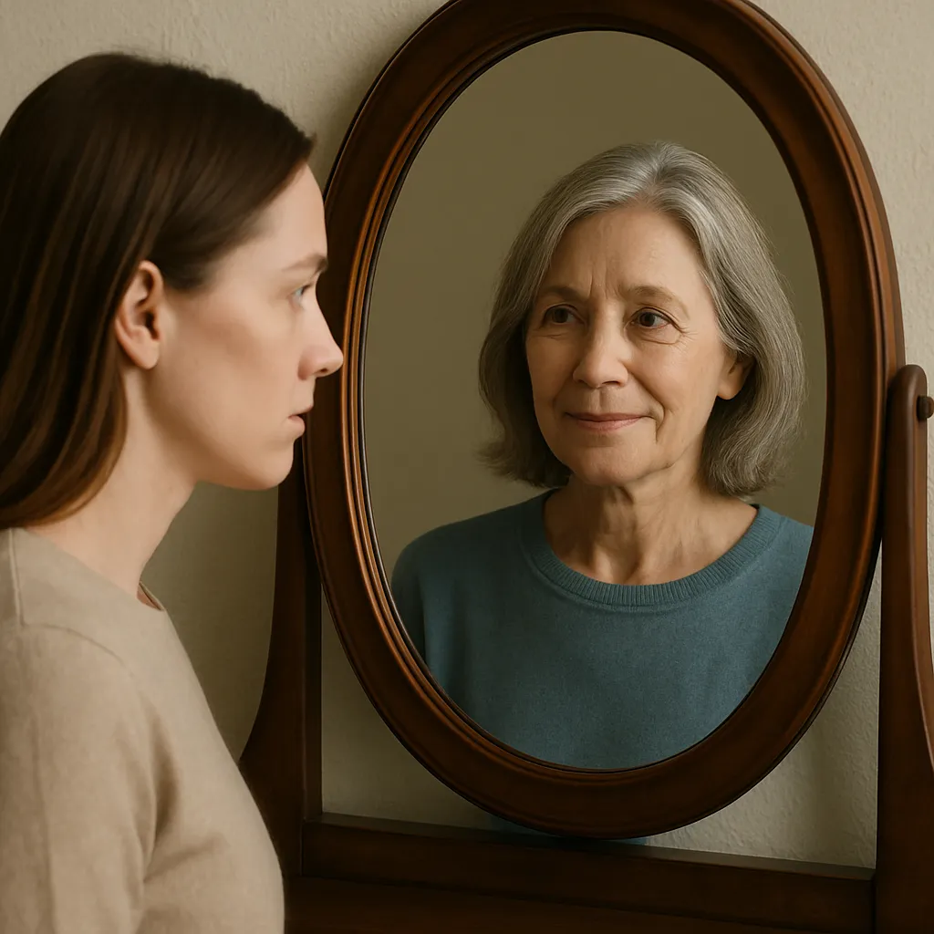mirror with reflection