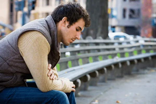 Man sitting alone