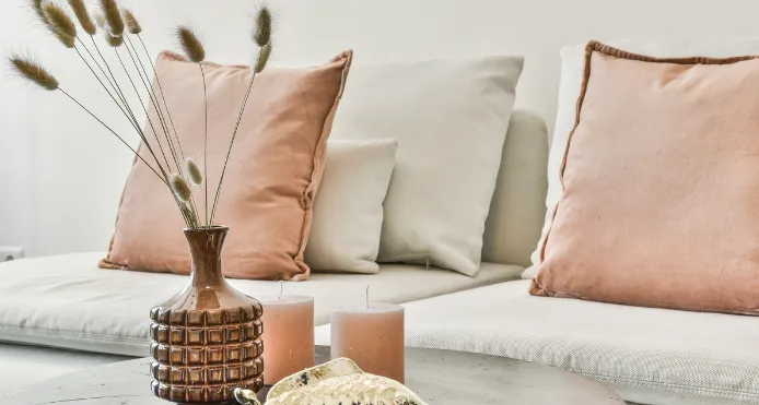 Light colored couches in therapy office