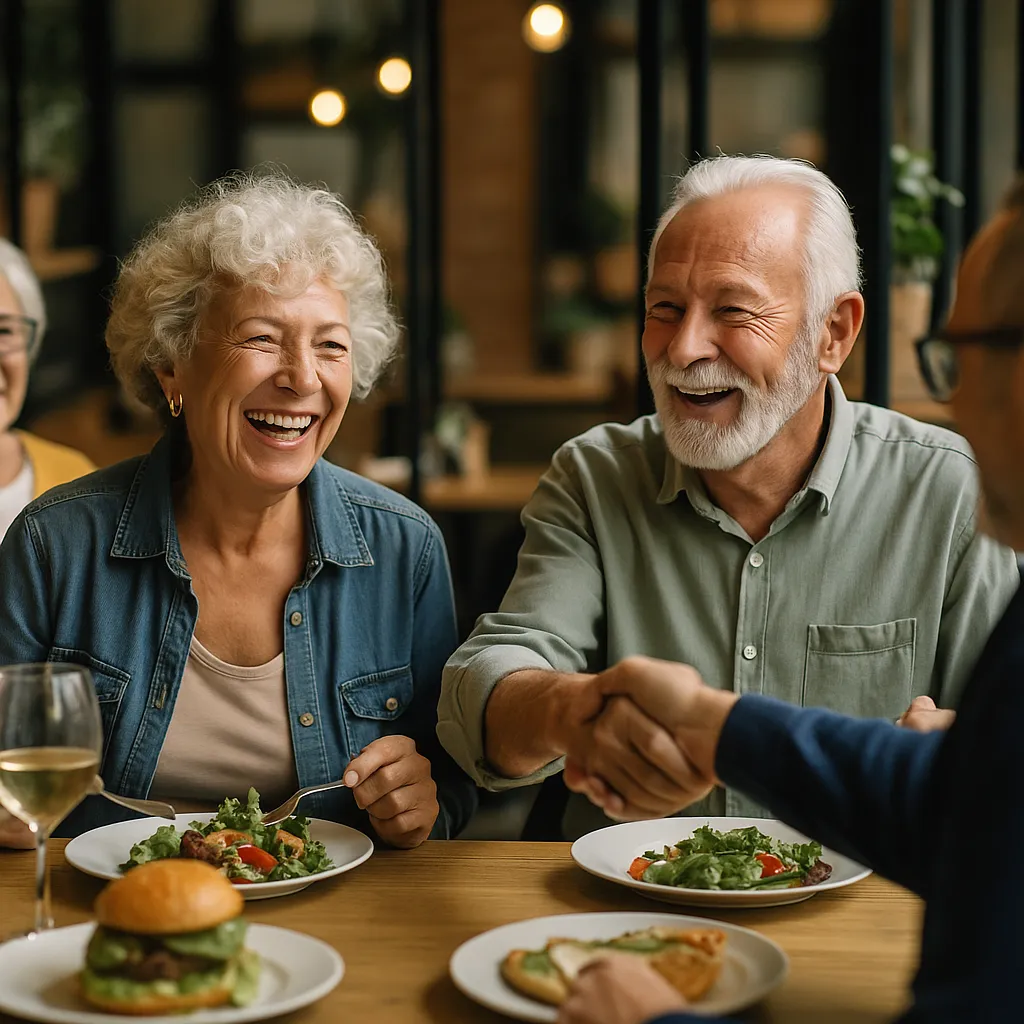 Happy retired couple