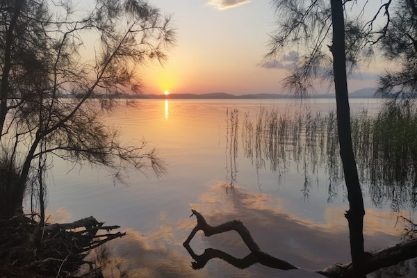 Sunset picture of Myall Lakes in NSW 