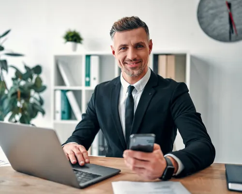 working business man