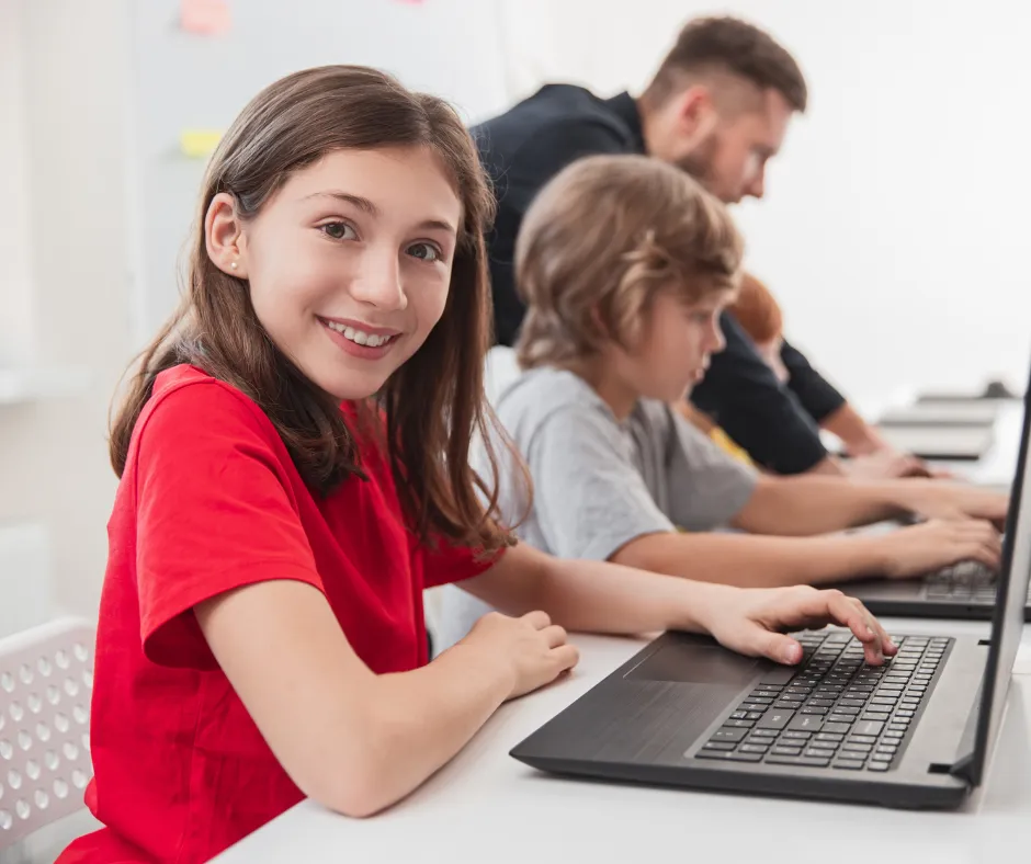 girl on computer