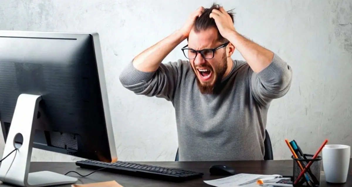Ejemplo de cliente insatisfecho en estado de enojo por gestión inadecuada; aprender cómo tratarlo correctamente es una obligación para las empresas modernas