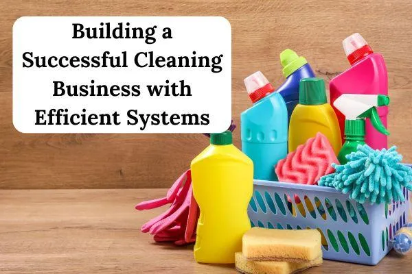 cleaning supplies in bucket