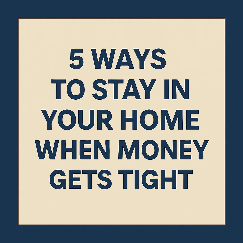 5 Ways to Stay in Your Home When Money Gets Tight