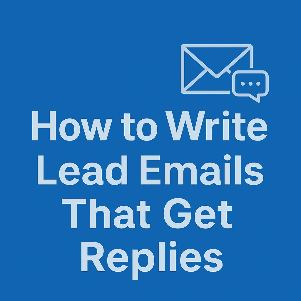 title text over a blue background with envelope icon