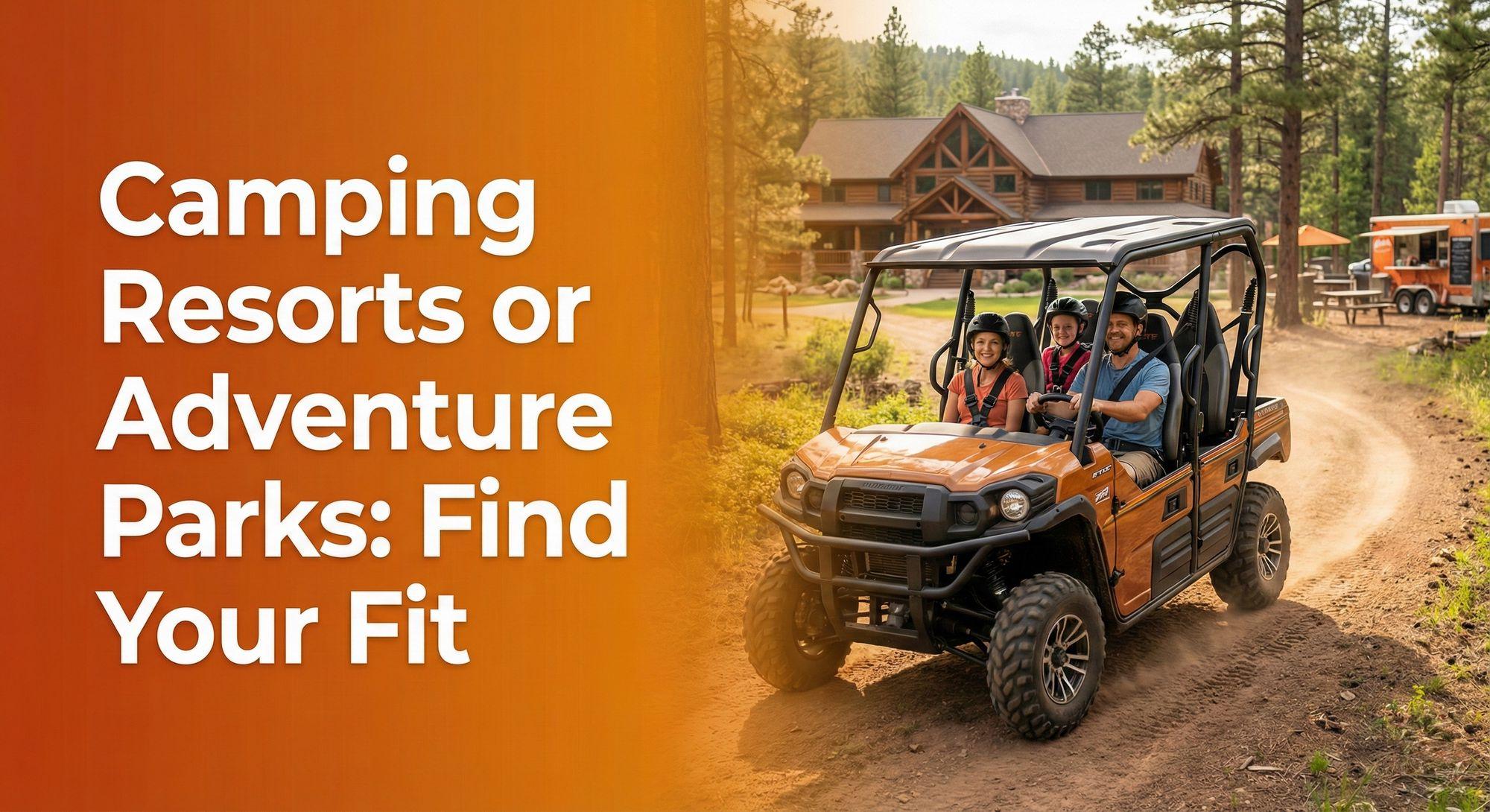 camping resorts vs. outdoor adventure parks