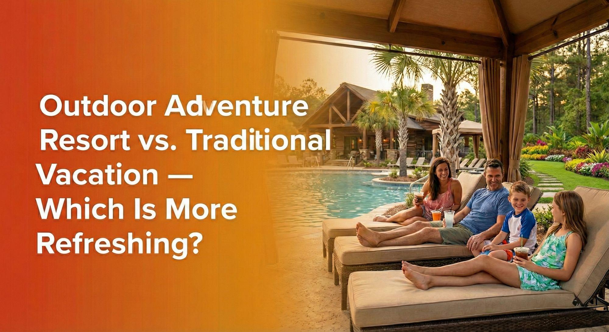 outdoor adventure resort vs. traditional vacation