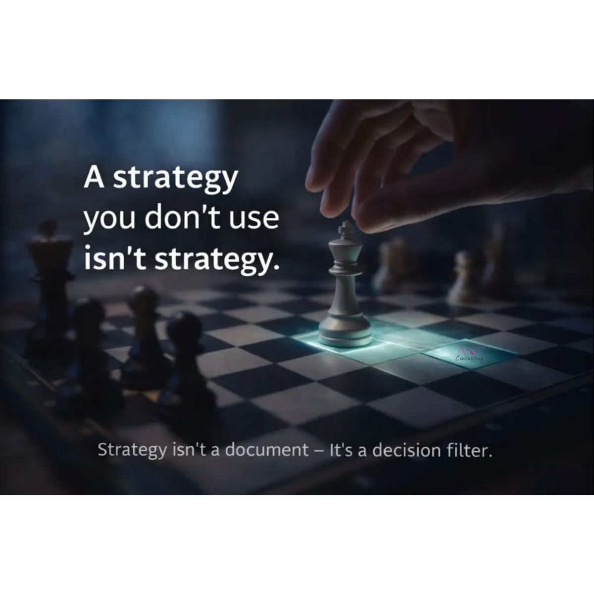 Hand hovering over chess piece with highlighted move