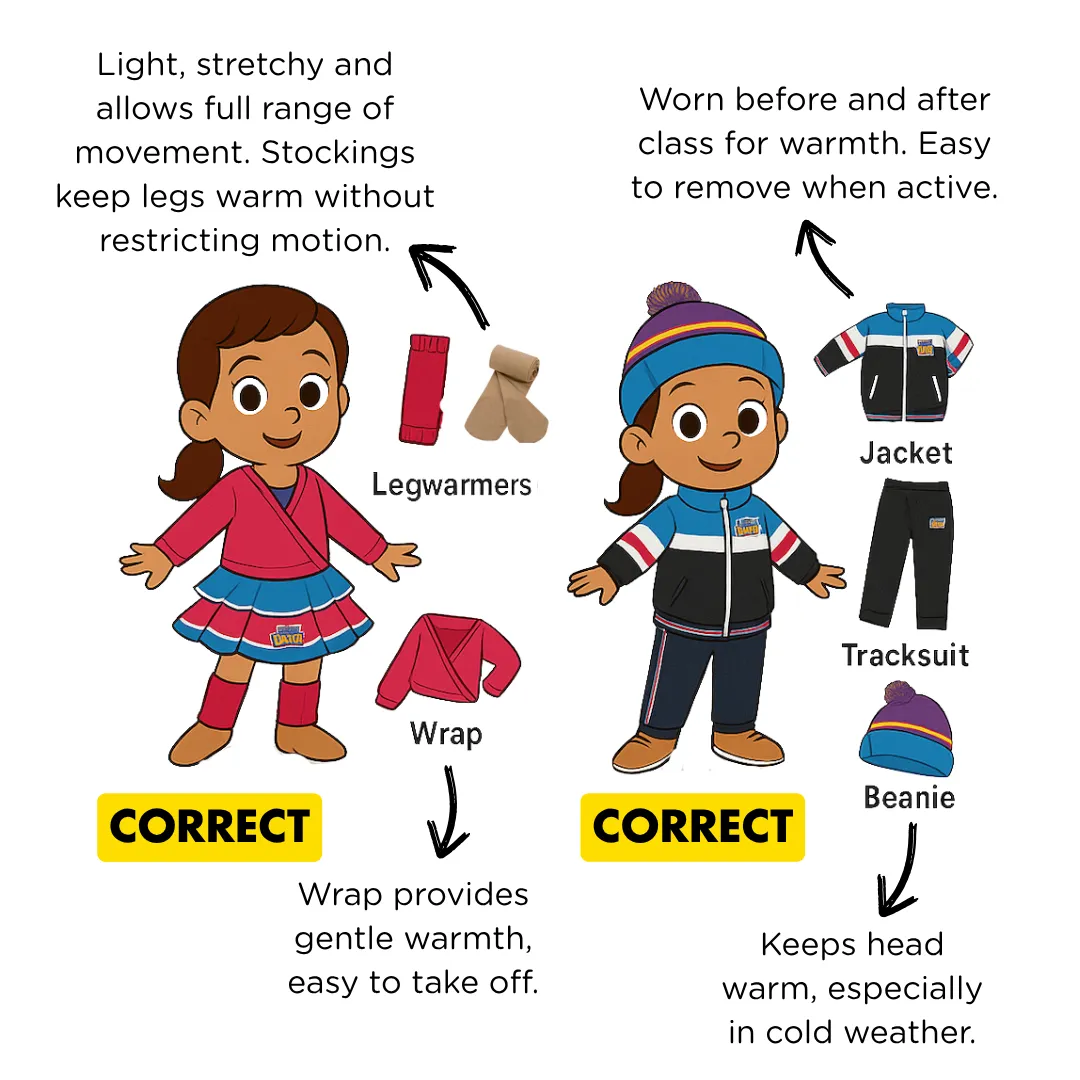 How should I dress my child for RSD in winter?