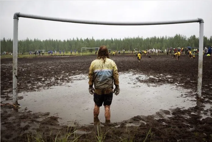 Goal Keeper In the mud