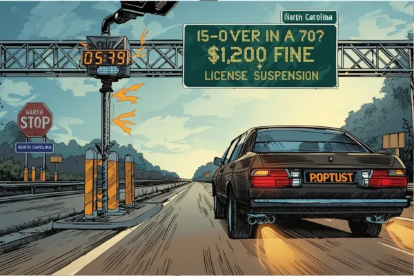 15-Over in a 70? NC’s 2026 ‘Super Speeder’ Camera Program Will Cost You $1,200 + License Suspension