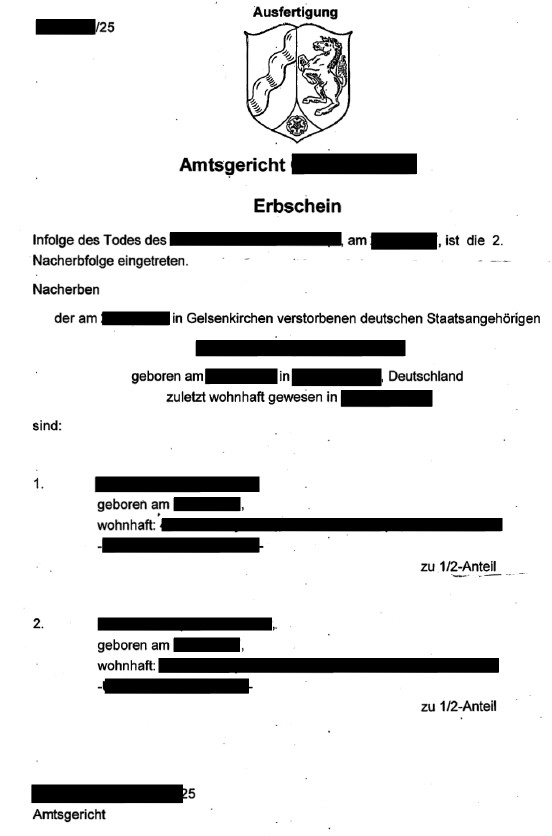 Why You Need a Certificate of Inheritance (Erbschein) & How to Get It