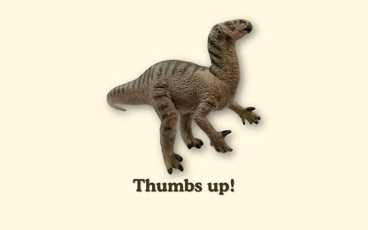 Carnegie Iguanodon Thumbs Up