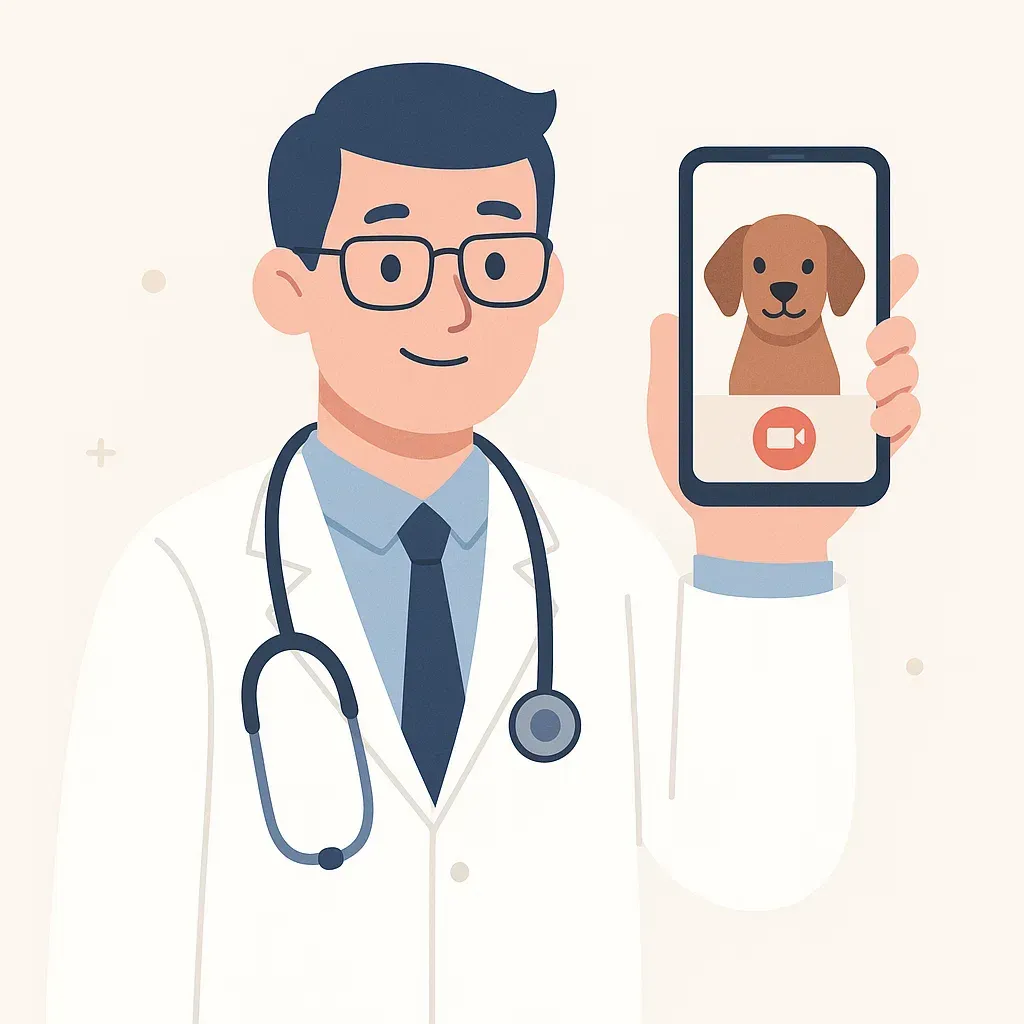 veterinario-mostrando-video-de-un-perro-marketing-digital-contendio-de-valor