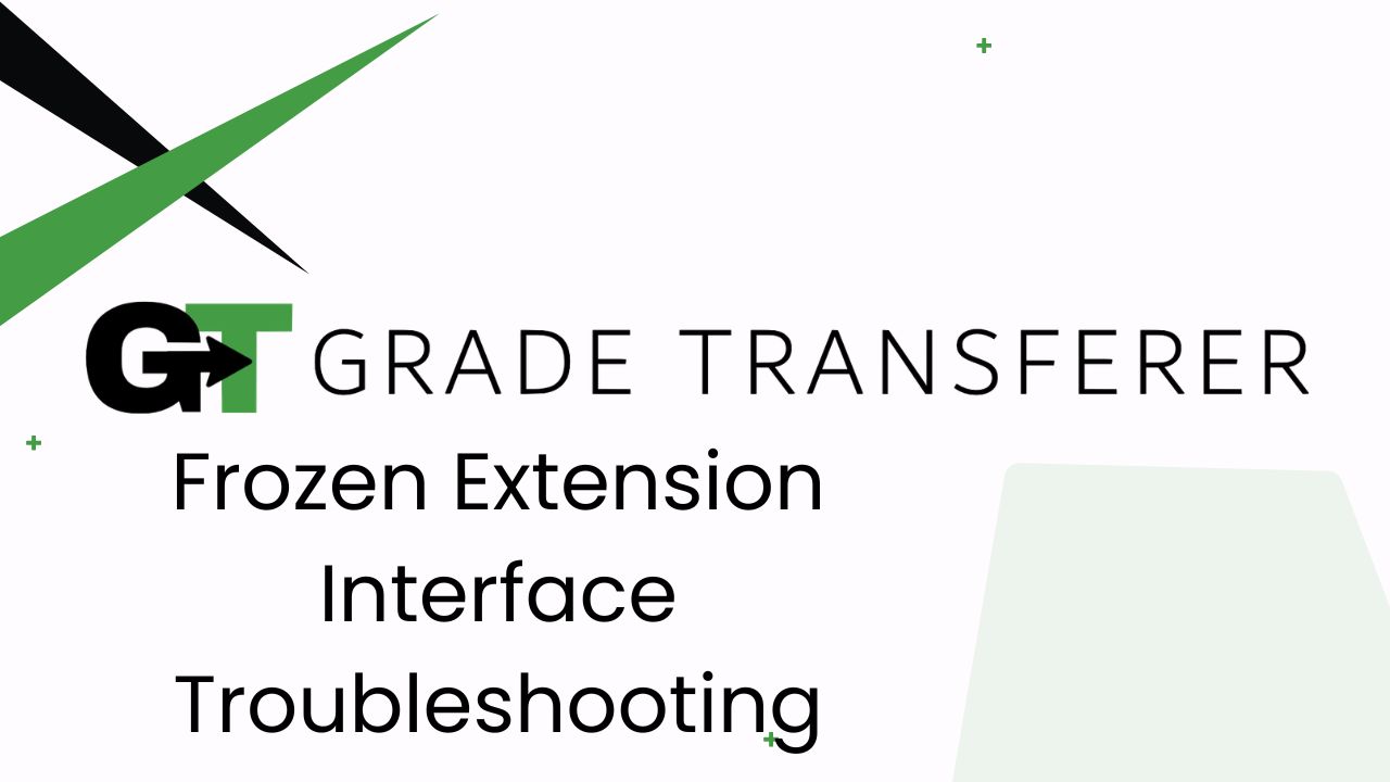Frozen Extension Interface Troubleshooting