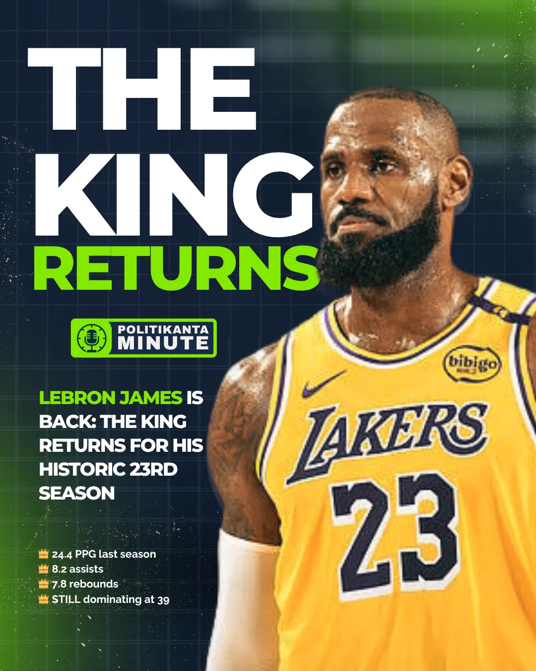 THE KING RETURNS: LeBron James Begins His Historic 23rd NBA Season