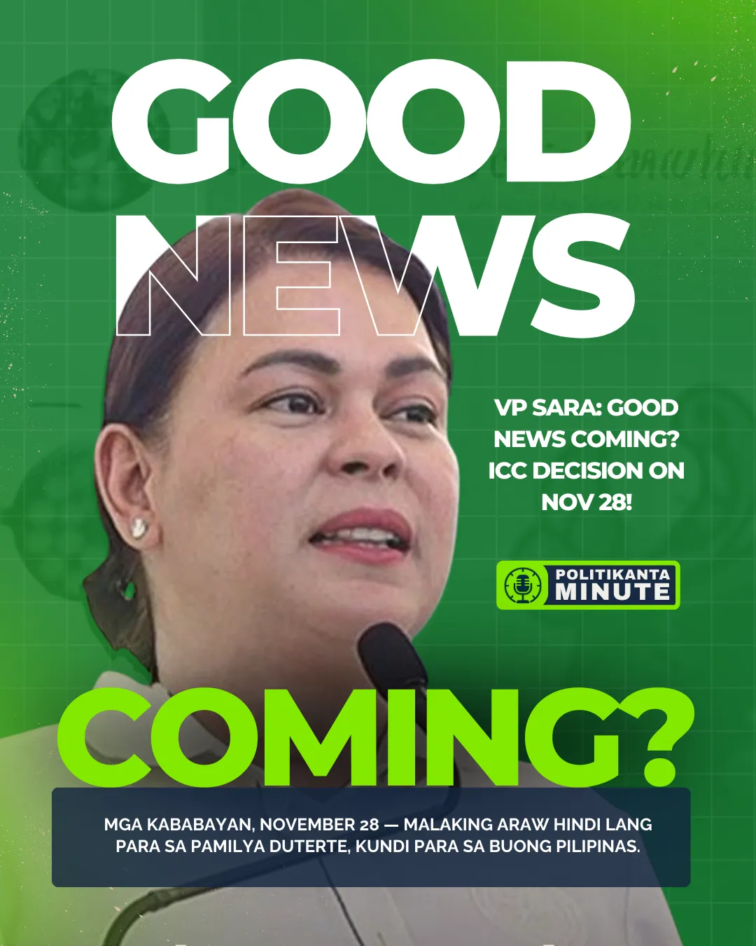 VP Sara Duterte: Umaasa, Lumalaban, at Hindi Iniiwan ang Ama — The Duterte Legacy Continues