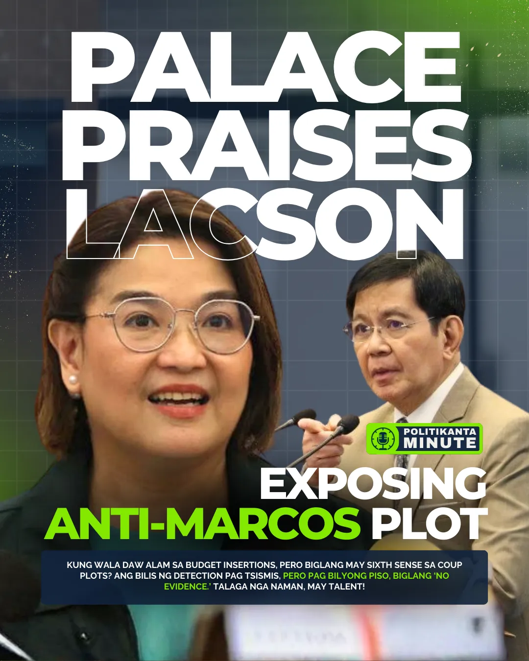 Palace Praises Lacson for Exposing Anti-Marcos Plot — But Something Still Doesn’t Add Up