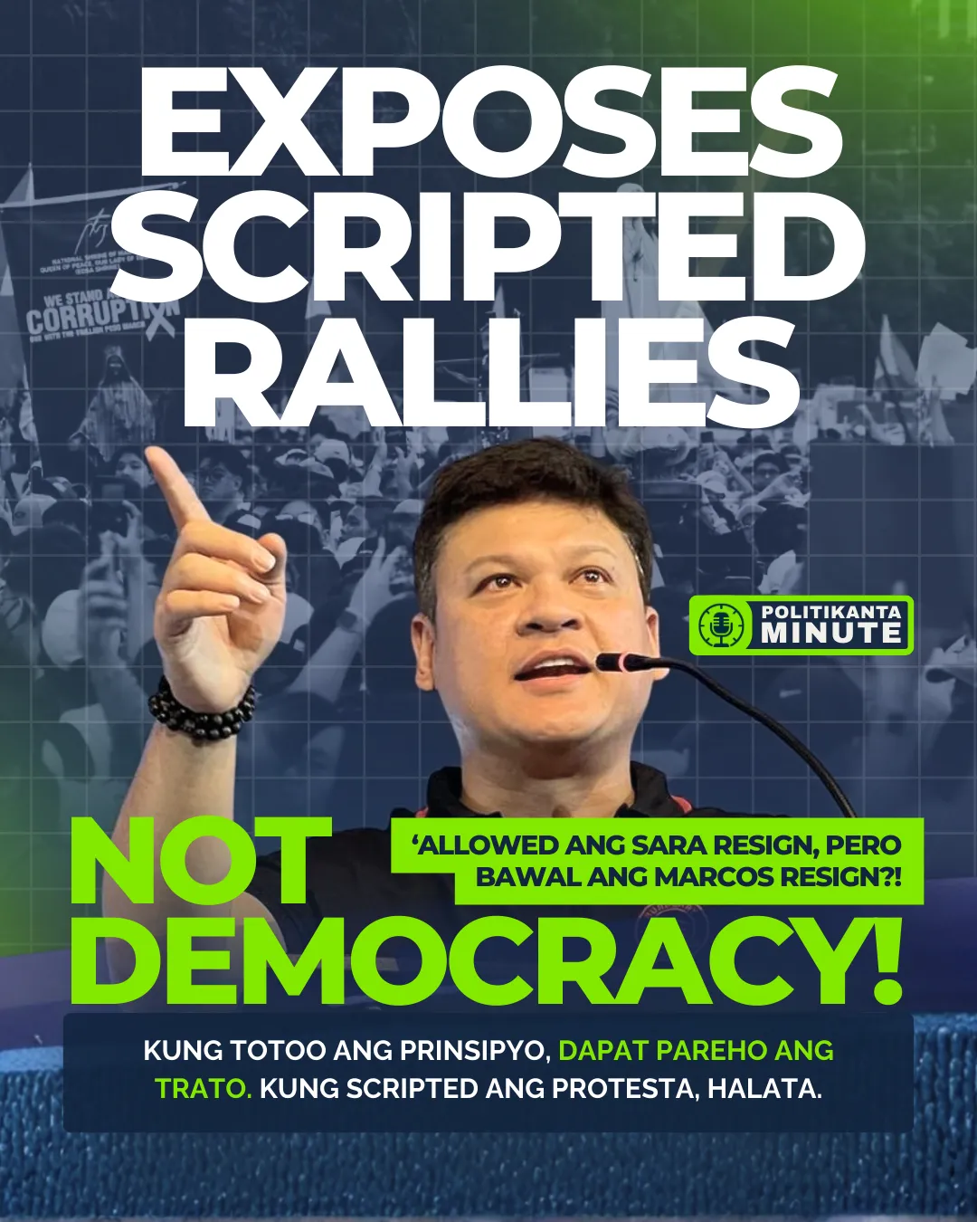 Pulong Duterte Exposes the Script: ‘Demokrasya raw, pero bawal ang Marcos Resign?’