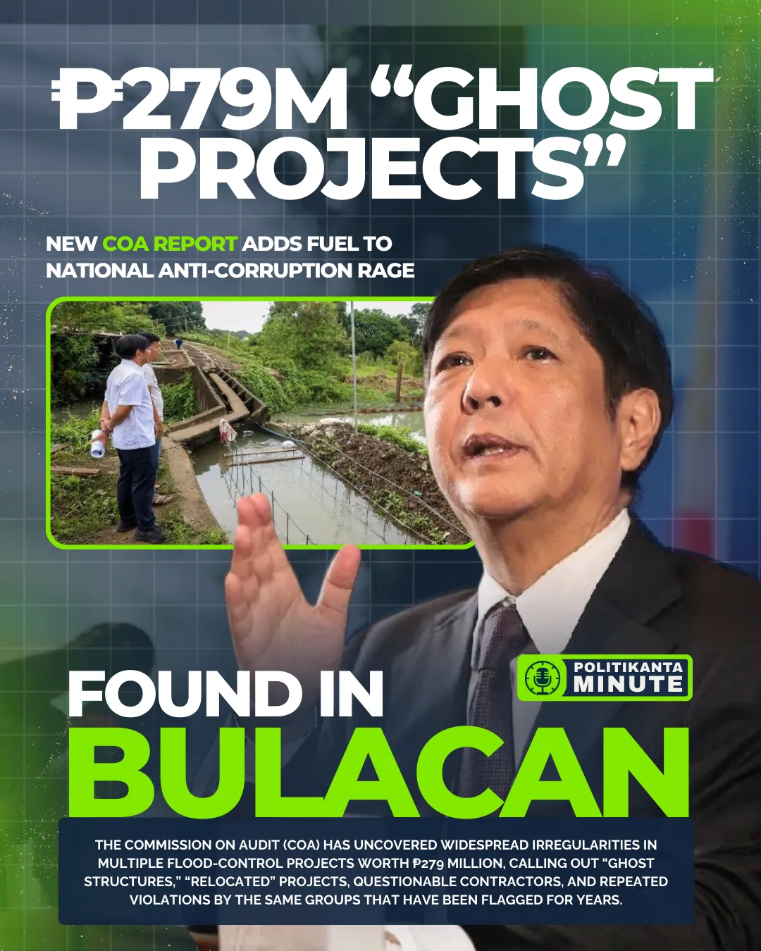 ₱279M Bulacan Flood Projects Flagged as ‘Ghost’: COA Drops Another Bombshell