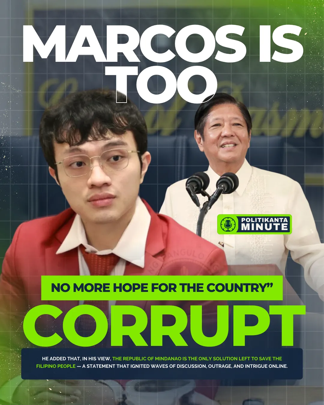 Rep. Kiko Barzaga’s Explosive Claim: “President Marcos Is Too Corrupt — Wala nang Pag-asa ang Bansa?”