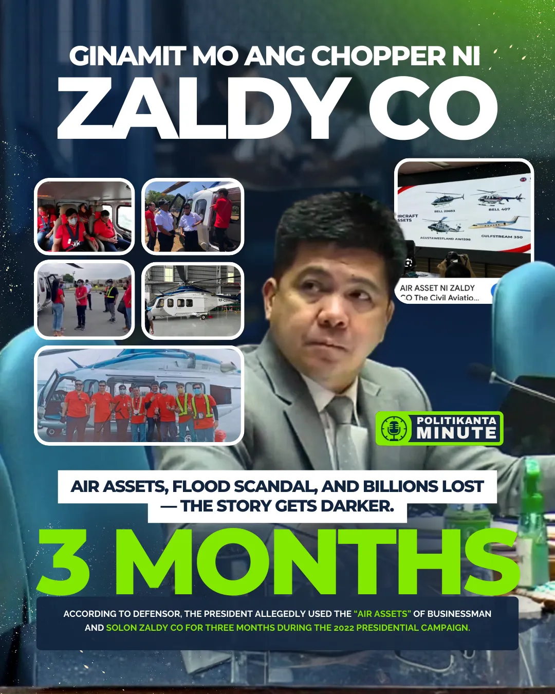 Mike Defensor Accuses: “Ginamit mo ang chopper ni Zaldy Co for 3 months.” — A New Twist in the Flood Scandal Storm