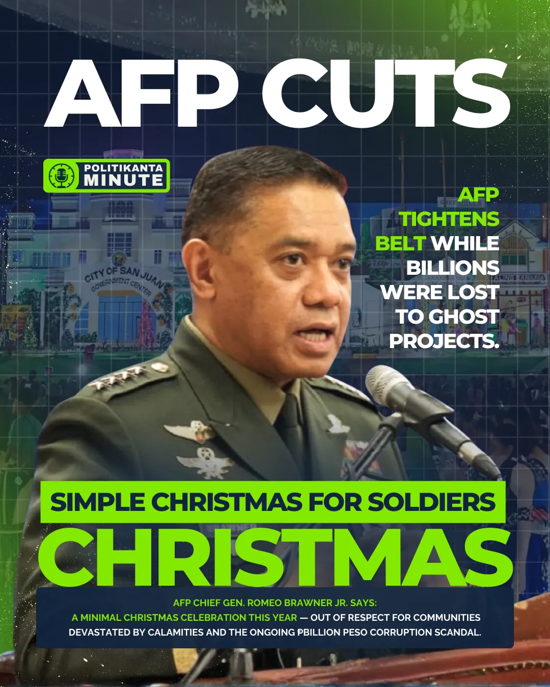 AFP to Hold a Simple Christmas Amid Flood Mess Scandal — But Why Must the Troops Pay the Price?