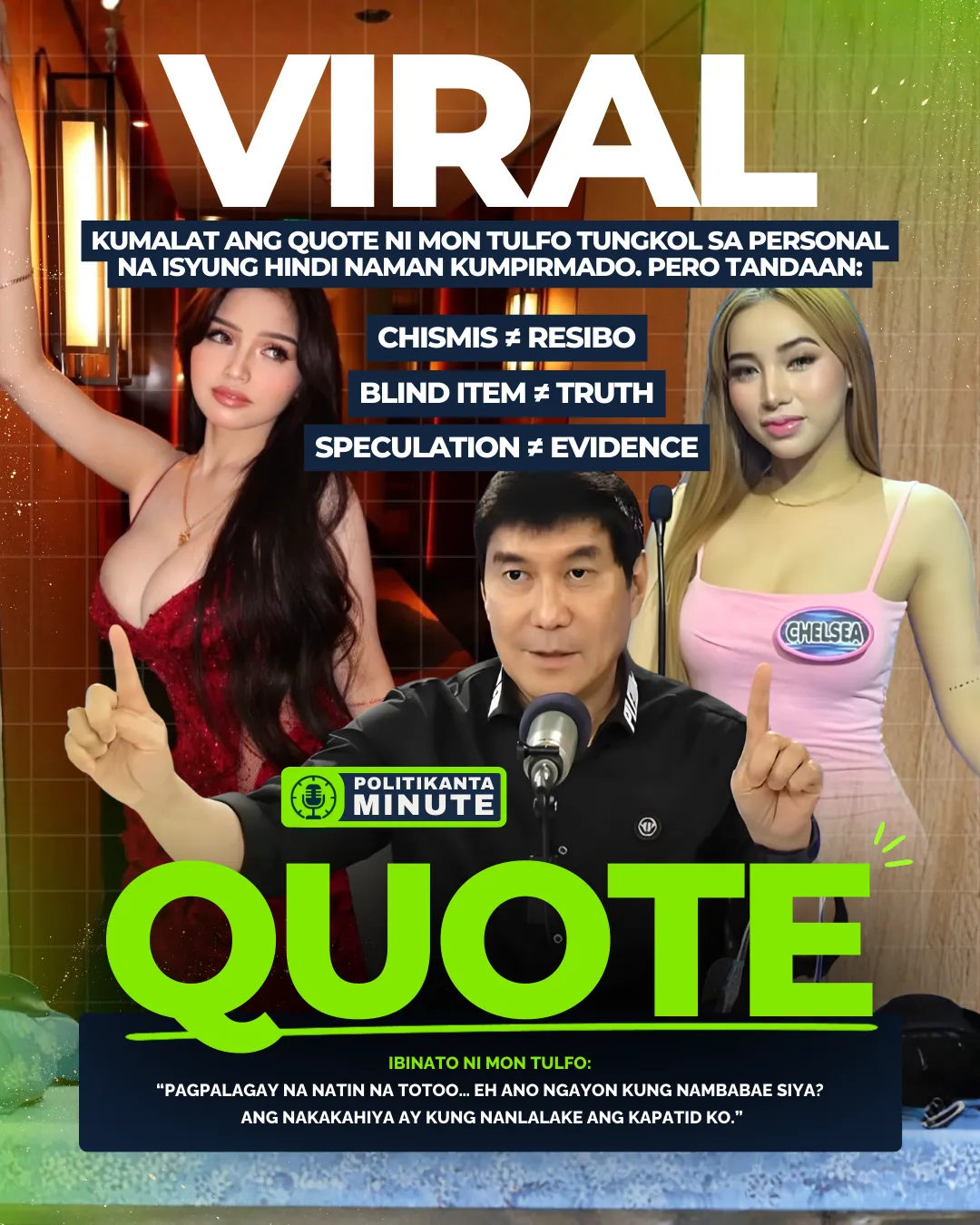 Mon Tulfo’s Viral Line: Opinyon ba o Paalalang Mabilis Umiinit ang Chismis sa Social Media?