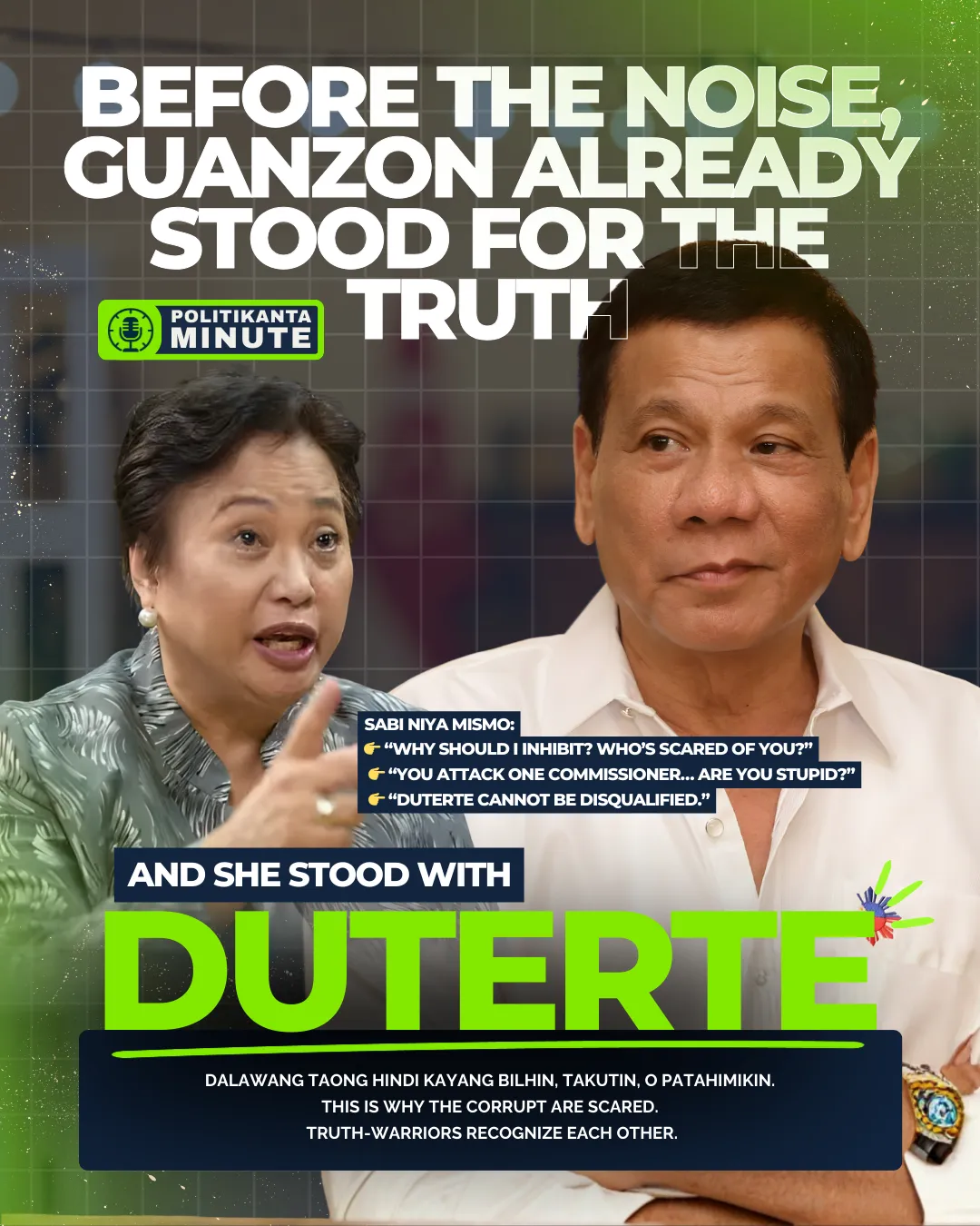 Long Before the Noise: Rowena Guanzon Already Stood Her Ground on Rodrigo Duterte