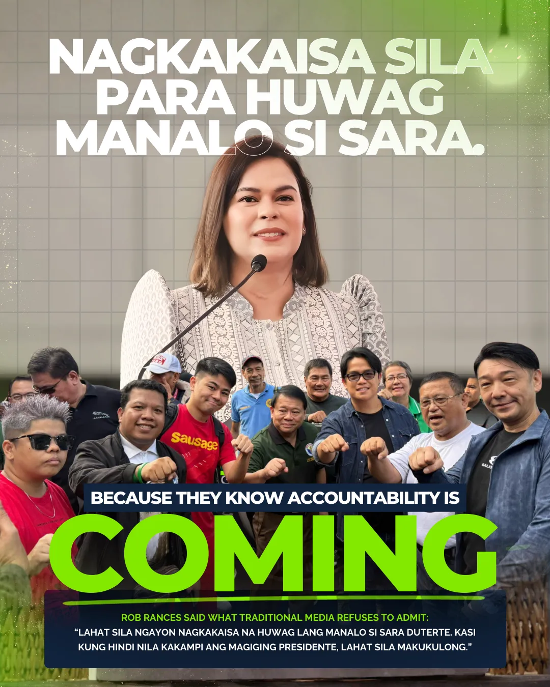 “Nagkakaisa sila para huwag manalo si Sara.” Because They Know Accountability Is Coming.