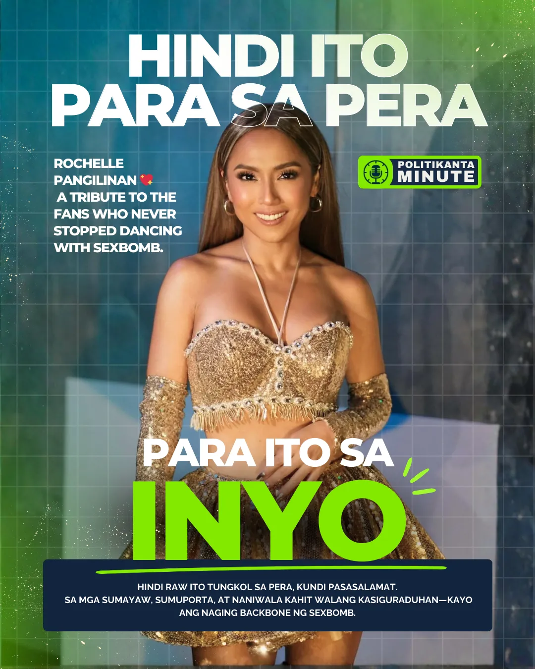 Rochelle Pangilinan shares an emotional message explaining the heartfelt reason behind SexBomb’s sold-out Araneta and MOA Arena concerts.