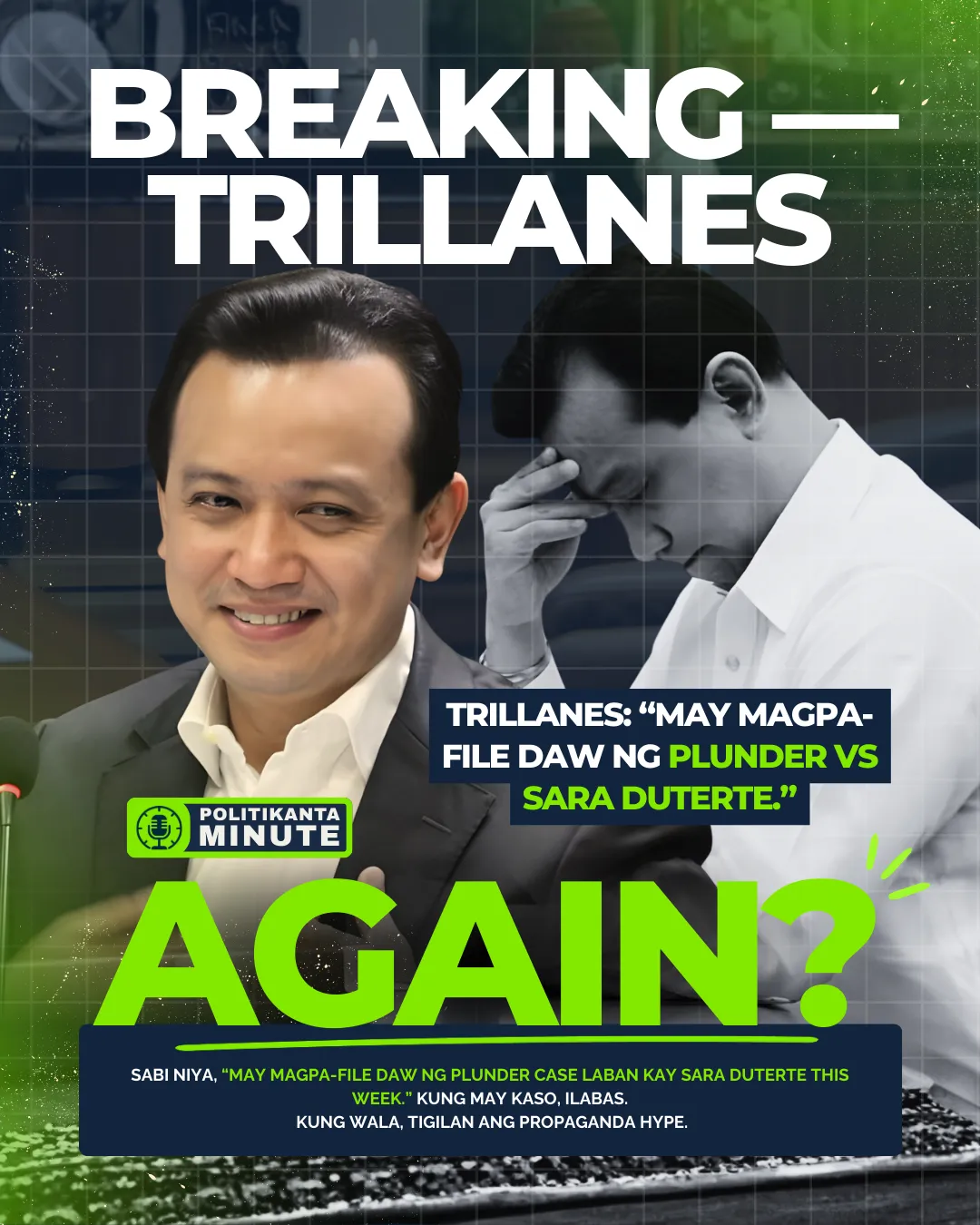 Trillanes Again? Panibagong Pambibira Kay Sara Duterte Habang Walang Resibo sa Harap