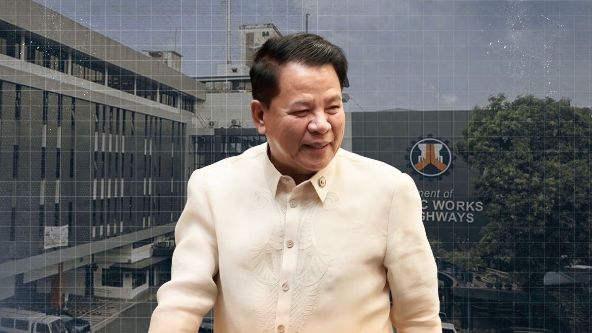 Illustrated investigative graphic highlighting Rappler’s report on alleged links between party-list lawmaker Edwin Gardiola and billions of pesos worth of DPWH infrastructure contracts awarded to family-owned firms after his election.