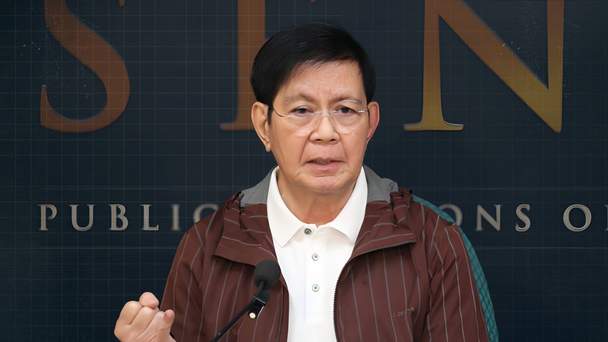 Panfilo Lacson speaking during a Senate press briefing, emphasizing accountability and anti-corruption efforts as public scrutiny intensifies in early 2026.