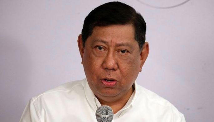 Philippine lawmaker Edgar Erice speaking as he warns about borrowing risks from delayed foreign-assisted infrastructure projects.