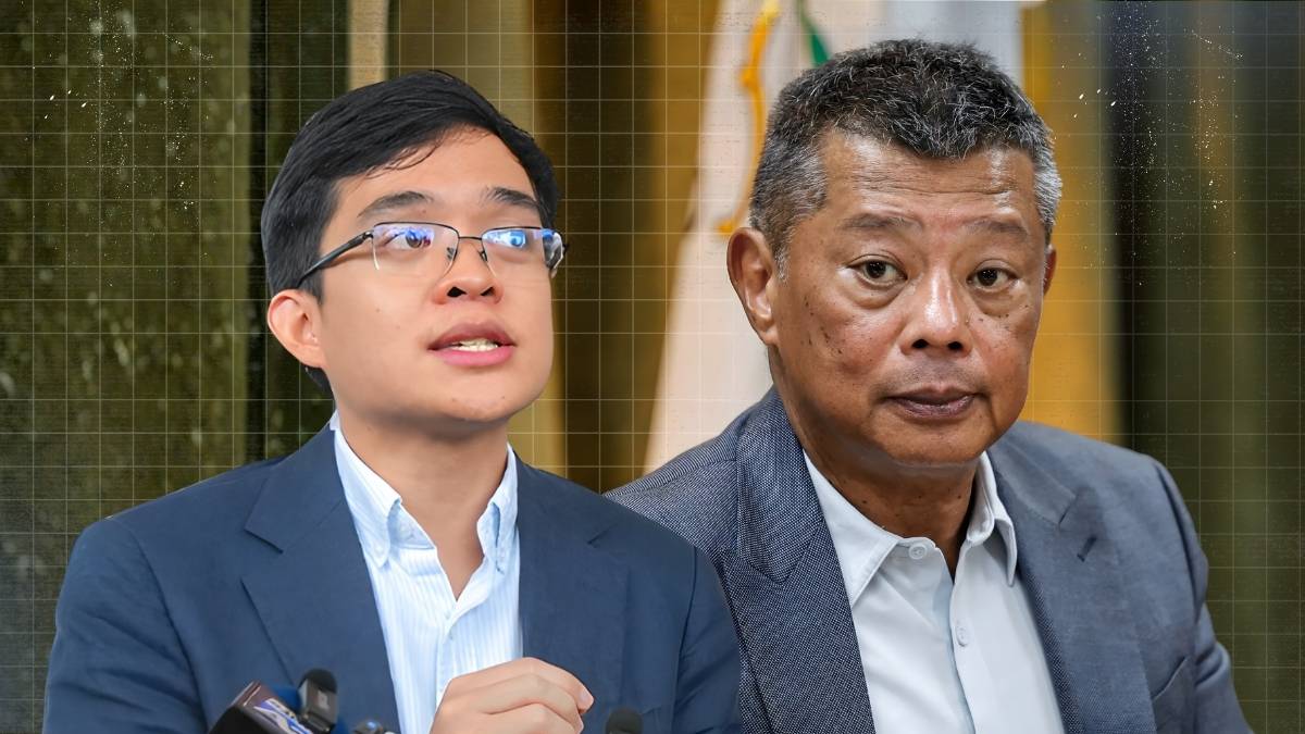 Ombudsman Jesus Crispin Remulla during an official portrait as authorities investigate a renewable energy franchise transaction involving Rep. Leandro Leviste.