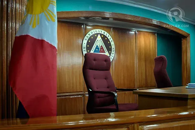 Courtroom scene at the Sandiganbayan as discussions emerge over whether a witness was offered state witness protection or only ordinary witness status.