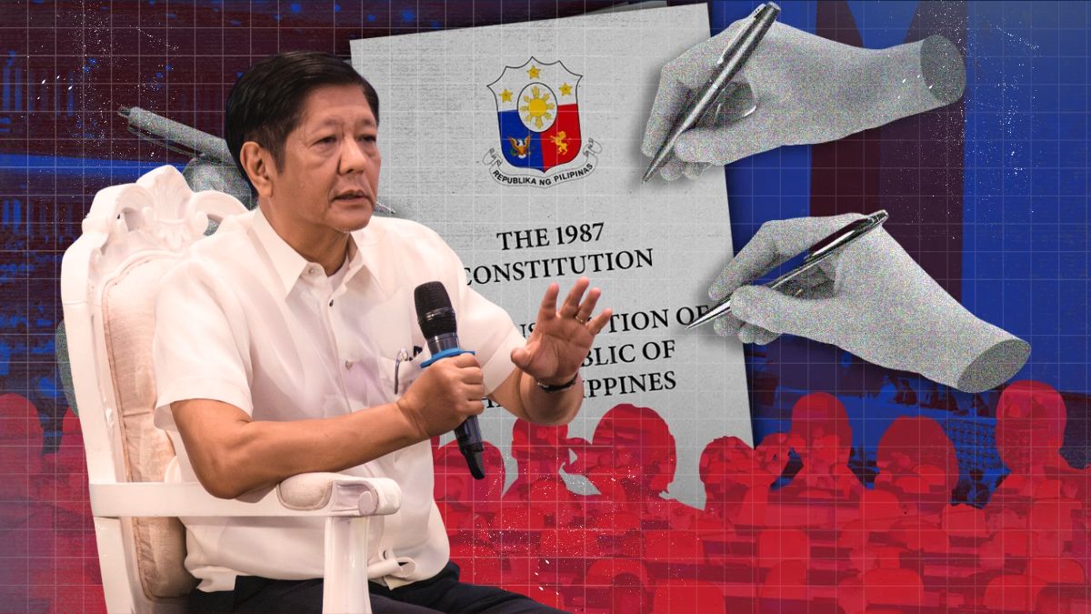 President Ferdinand Marcos Jr. speaks during a press briefing as he says he is not interested in Charter Change proposals.