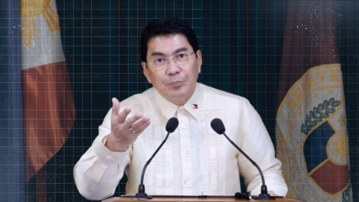 Senator Erwin Tulfo during a Philippine Senate session after being named chair of the Senate Committee on Foreign Relations.