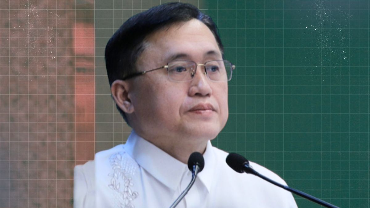 Senator Christopher Bong Go speaking at a public event amid reports that an ICC document named him in connection with the Duterte anti-drug case.