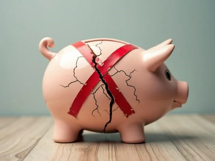 Cracked Piggy Bank
