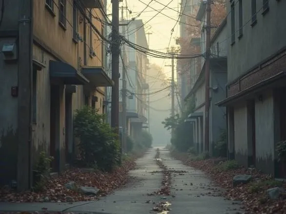 Back Alley of Apartments