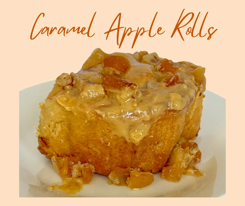 caramel apple rolls with caramel frosting