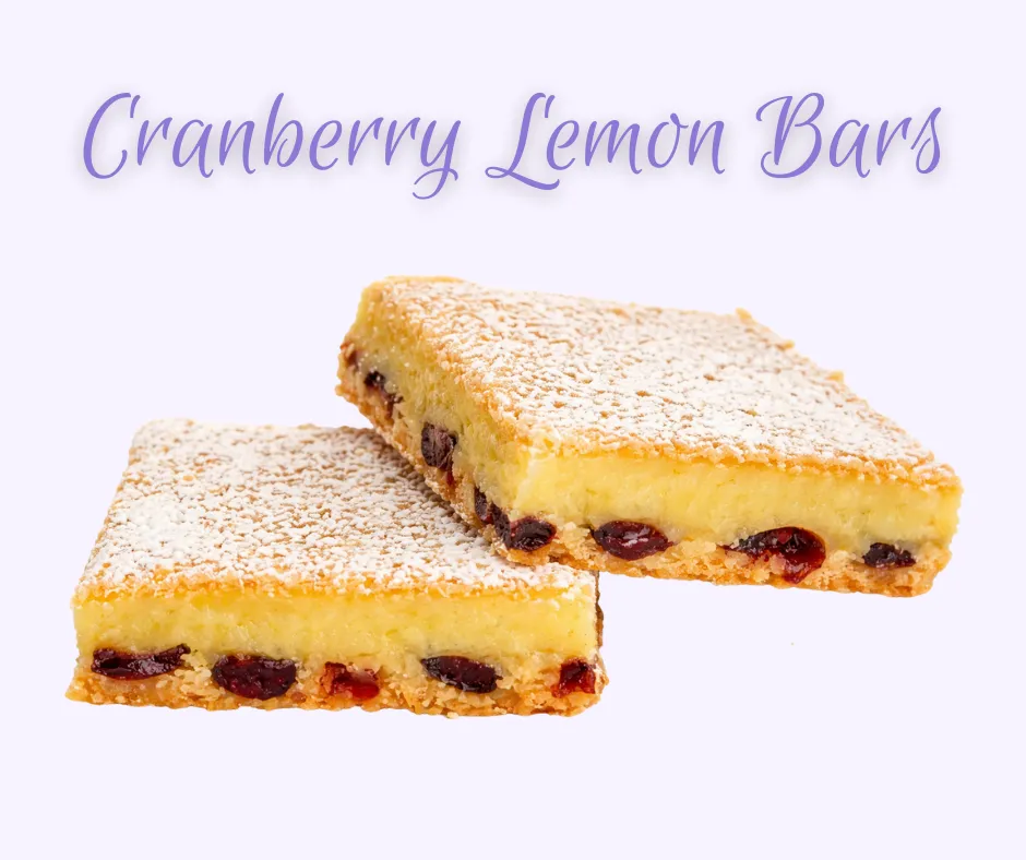 lemon bars with cranberries